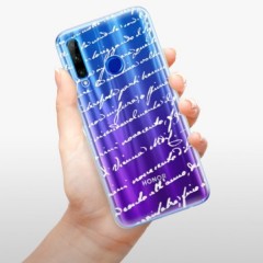 Odolné silikonové pouzdro iSaprio - Handwriting 01 - white - Huawei Honor 20 Lite