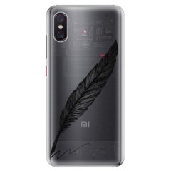 Plastové pouzdro iSaprio - Writing By Feather - black - Xiaomi Mi 8 Pro