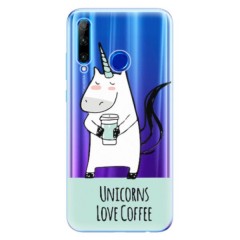 Odolné silikonové pouzdro iSaprio - Unicorns Love Coffee - Huawei Honor 20 Lite