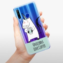 Odolné silikonové pouzdro iSaprio - Unicorns Love Coffee - Huawei Honor 20 Lite