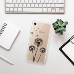 Odolné silikonové pouzdro iSaprio - Three Dandelions - black - Huawei Honor 8A