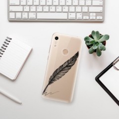Odolné silikonové pouzdro iSaprio - Writing By Feather - black - Huawei Honor 8A
