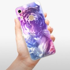 Odolné silikonové pouzdro iSaprio - Purple Tiger - Huawei Honor 8A