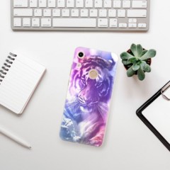 Odolné silikonové pouzdro iSaprio - Purple Tiger - Huawei Honor 8A