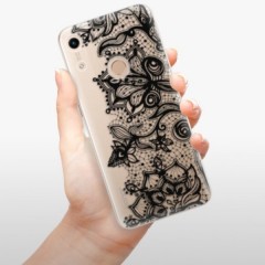 Odolné silikonové pouzdro iSaprio - Black Lace - Huawei Honor 8A
