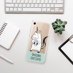 Odolné silikonové pouzdro iSaprio - Unicorns Love Coffee - Huawei Honor 8A