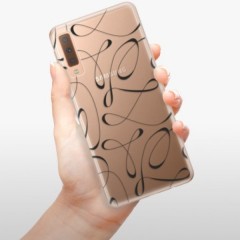 Odolné silikonové pouzdro iSaprio - Fancy - black - Samsung Galaxy A7 (2018)