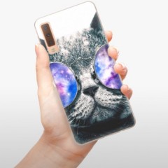 Odolné silikonové pouzdro iSaprio - Galaxy Cat - Samsung Galaxy A7 (2018)