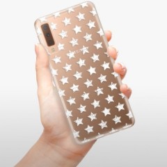Odolné silikonové pouzdro iSaprio - Stars Pattern - white - Samsung Galaxy A7 (2018)