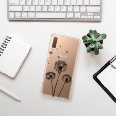 Odolné silikonové pouzdro iSaprio - Three Dandelions - black - Samsung Galaxy A7 (2018)