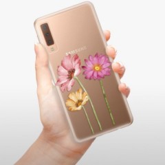 Odolné silikonové pouzdro iSaprio - Three Flowers - Samsung Galaxy A7 (2018)