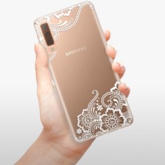 Odolné silikonové pouzdro iSaprio - White Lace 02 - Samsung Galaxy A7 (2018)
