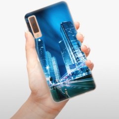 Odolné silikonové pouzdro iSaprio - Night City Blue - Samsung Galaxy A7 (2018)