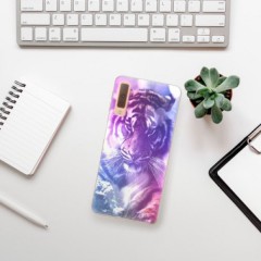 Odolné silikonové pouzdro iSaprio - Purple Tiger - Samsung Galaxy A7 (2018)