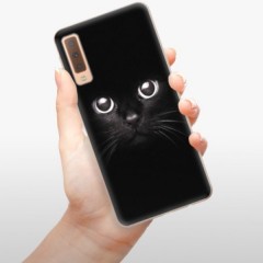 Odolné silikonové pouzdro iSaprio - Black Cat - Samsung Galaxy A7 (2018)