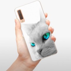 Odolné silikonové pouzdro iSaprio - Cats Eyes - Samsung Galaxy A7 (2018)