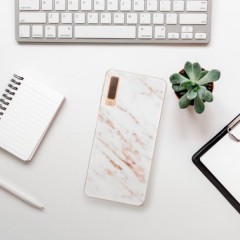 Odolné silikonové pouzdro iSaprio - Rose Gold Marble - Samsung Galaxy A7 (2018)