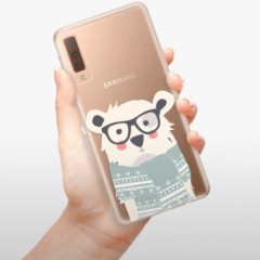Odolné silikonové pouzdro iSaprio - Bear with Scarf - Samsung Galaxy A7 (2018)