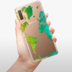 Odolné silikonové pouzdro iSaprio - Cold Map - Samsung Galaxy A7 (2018)