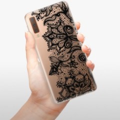 Odolné silikonové pouzdro iSaprio - Black Lace - Samsung Galaxy A7 (2018)