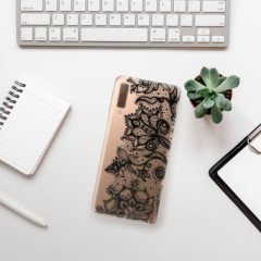 Odolné silikonové pouzdro iSaprio - Black Lace - Samsung Galaxy A7 (2018)