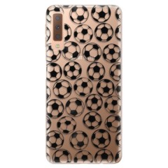 Odolné silikonové pouzdro iSaprio - Football pattern - black - Samsung Galaxy A7 (2018)