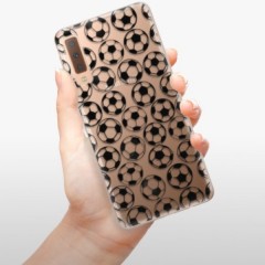 Odolné silikonové pouzdro iSaprio - Football pattern - black - Samsung Galaxy A7 (2018)