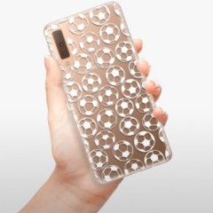 Odolné silikonové pouzdro iSaprio - Football pattern - white - Samsung Galaxy A7 (2018)