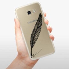 Odolné silikonové pouzdro iSaprio - Writing By Feather - black - Samsung Galaxy A5 2017