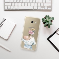 Odolné silikonové pouzdro iSaprio - Girl with flowers - Samsung Galaxy A5 2017