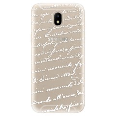 Odolné silikonové pouzdro iSaprio - Handwriting 01 - white - Samsung Galaxy J5 2017