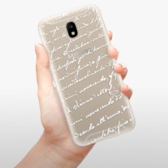 Odolné silikonové pouzdro iSaprio - Handwriting 01 - white - Samsung Galaxy J5 2017