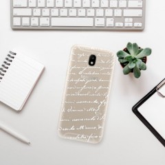 Odolné silikonové pouzdro iSaprio - Handwriting 01 - white - Samsung Galaxy J5 2017