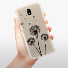 Odolné silikonové pouzdro iSaprio - Three Dandelions - black - Samsung Galaxy J5 2017