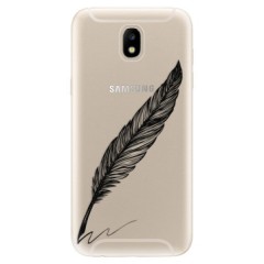 Odolné silikonové pouzdro iSaprio - Writing By Feather - black - Samsung Galaxy J5 2017