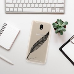 Odolné silikonové pouzdro iSaprio - Writing By Feather - black - Samsung Galaxy J5 2017