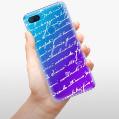 Plastové pouzdro iSaprio - Handwriting 01 - white - Xiaomi Mi 8 Lite