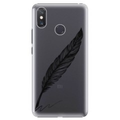 Plastové pouzdro iSaprio - Writing By Feather - black - Xiaomi Mi Max 3