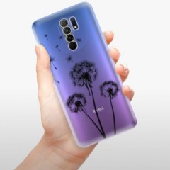 Odolné silikonové pouzdro iSaprio - Three Dandelions - black - Xiaomi Redmi 9
