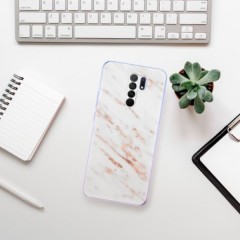 Odolné silikonové pouzdro iSaprio - Rose Gold Marble - Xiaomi Redmi 9