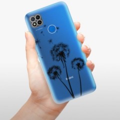 Odolné silikonové pouzdro iSaprio - Three Dandelions - black - Xiaomi Redmi 9C