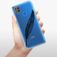 Odolné silikonové pouzdro iSaprio - Writing By Feather - black - Xiaomi Redmi 9C