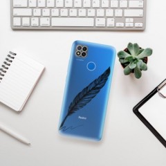 Odolné silikonové pouzdro iSaprio - Writing By Feather - black - Xiaomi Redmi 9C