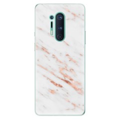 Odolné silikonové pouzdro iSaprio - Rose Gold Marble - OnePlus 8 Pro