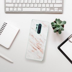 Odolné silikonové pouzdro iSaprio - Rose Gold Marble - OnePlus 8 Pro