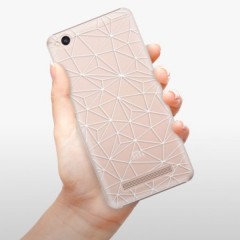 Plastové pouzdro iSaprio - Abstract Triangles 03 - white - Xiaomi Redmi 4A