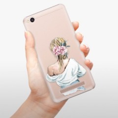 Plastové pouzdro iSaprio - Girl with flowers - Xiaomi Redmi 4A