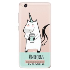 Plastové pouzdro iSaprio - Unicorns Love Coffee - Xiaomi Redmi 4A