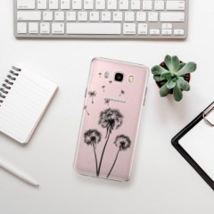 Plastové pouzdro iSaprio - Three Dandelions - black - Samsung Galaxy J5 2016